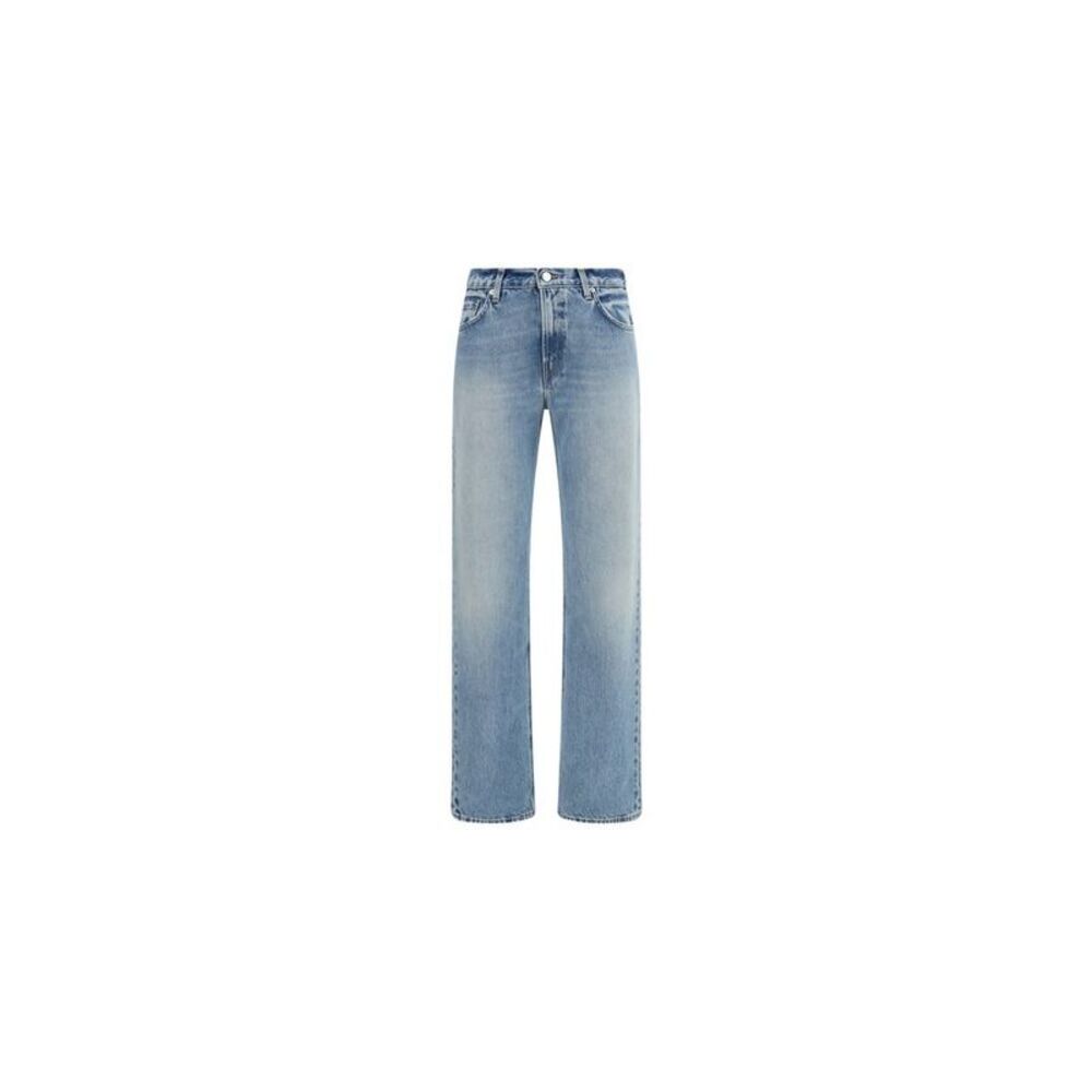 Haikure Blue Cotton Straight-Leg Women's Jeans